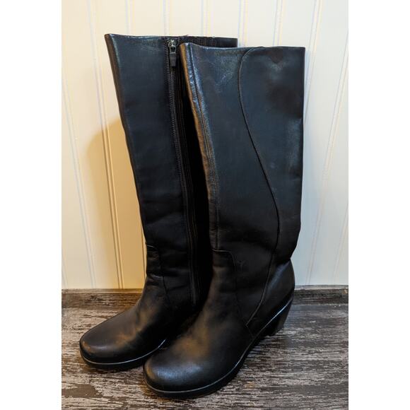 COPY - Dansko Women's Tyra Black Soft Leather Tall Boot EU Size 41 - Picture 1 of 8